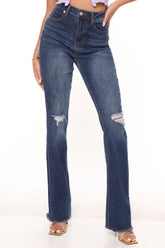 No Announcement High Rise Bootcut Jeans - Dark Wash Ins Street